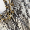 FAREESA (Small) Natural Python Gold Chain Shoulder Bag