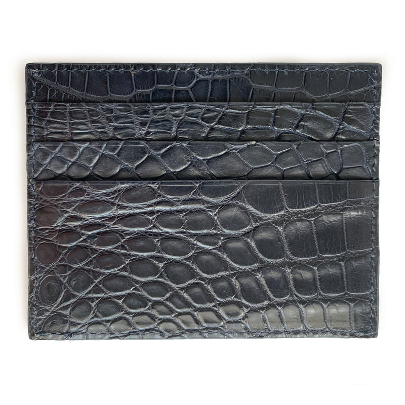 NAVY BLUE CROCODILE CARDHOLDER By LAYKH