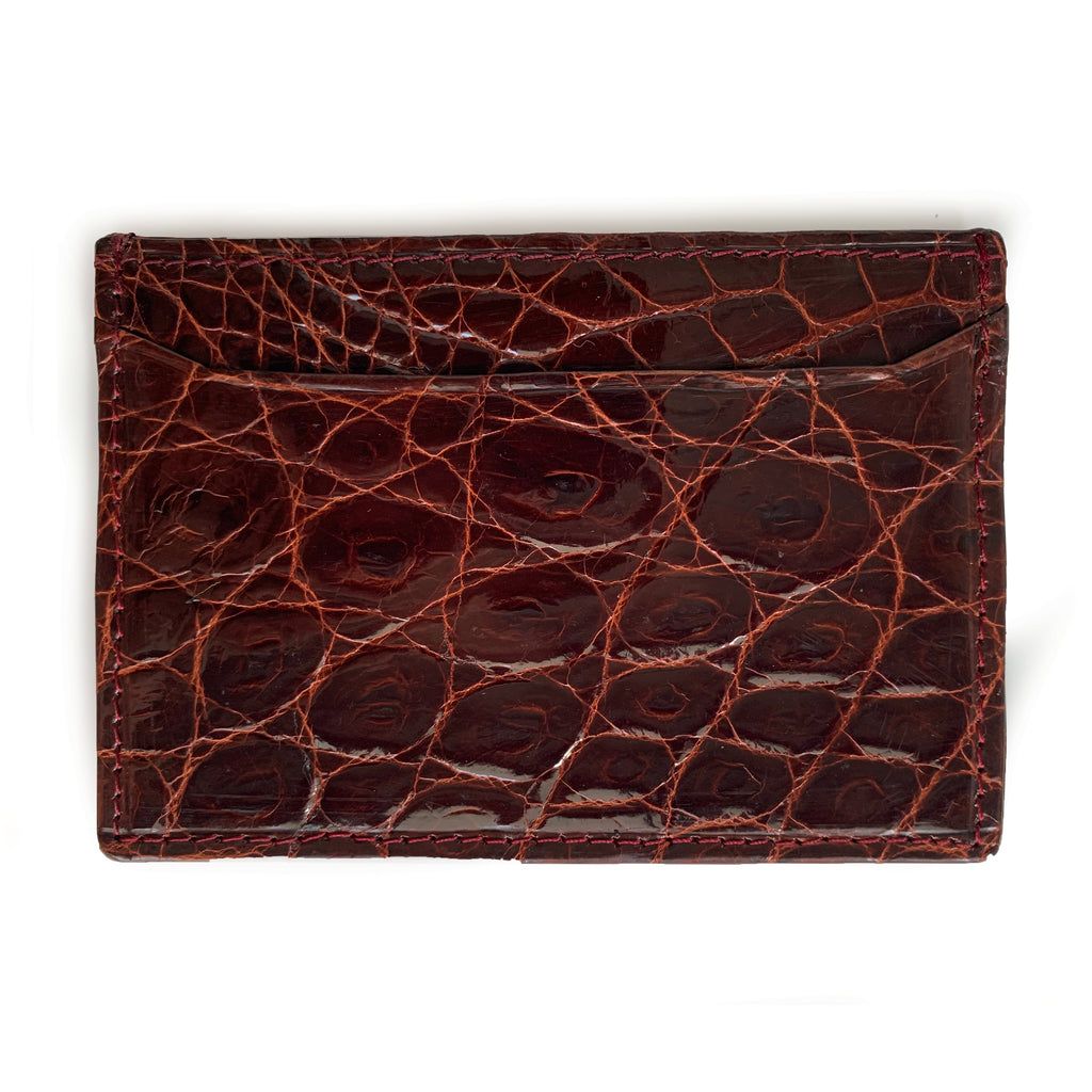 BROWN CROCODILE CARDHOLDER By LAYKH