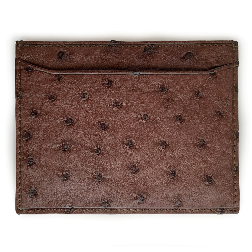 BROWN OSTRICH CARDHOLDER By LAYKH