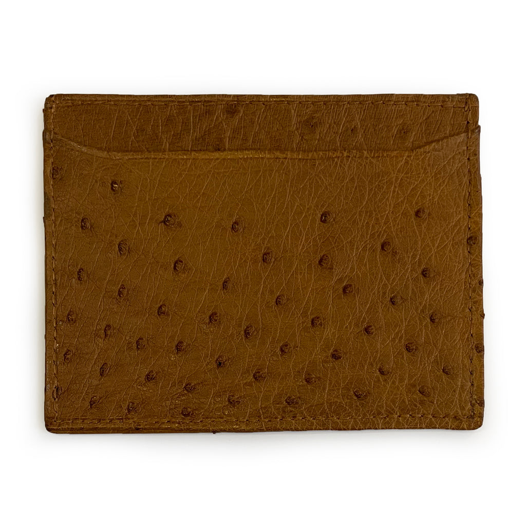 CHESTNUT OSTRICH CARDHOLDER by LAYKH