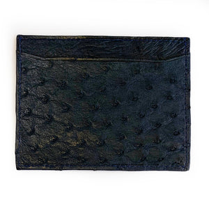 NAVY BLUE OSTRICH CARDHOLDER By LAYKH