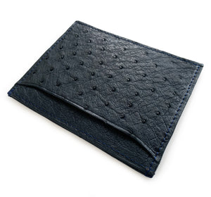 NAVY BLUE OSTRICH CARDHOLDER By LAYKH