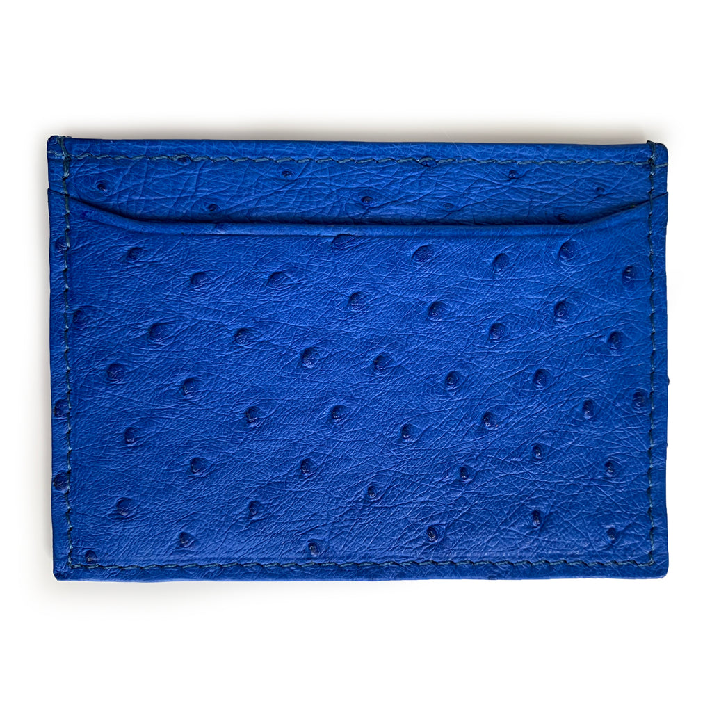 MOD BLUE OSTRICH CARDHOLDER (Small) By LAYKH