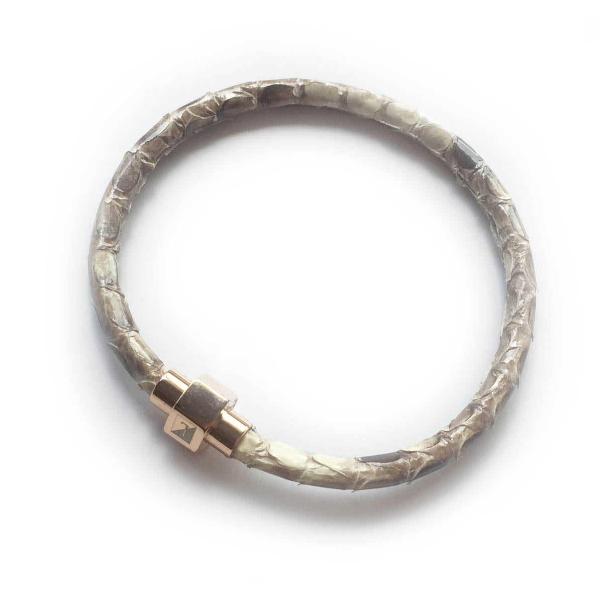 Python leather bracelet top