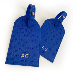 Luggage Tag Laykh Mod Blue Ostrich Dubai Hong Kong 
