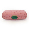 MONIKA Pink Ostrich Minaudiere Box Clutch