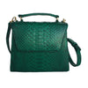 SUE Emerald Green Python Tote and Cross Body Bag by LAYKH