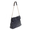 SUJ Navy Ostrich Shoulder Bag by LAYKH