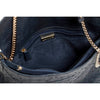 SUJ Navy Ostrich Shoulder Bag by LAYKH