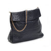 SUJ Navy Ostrich Shoulder Bag by LAYKH